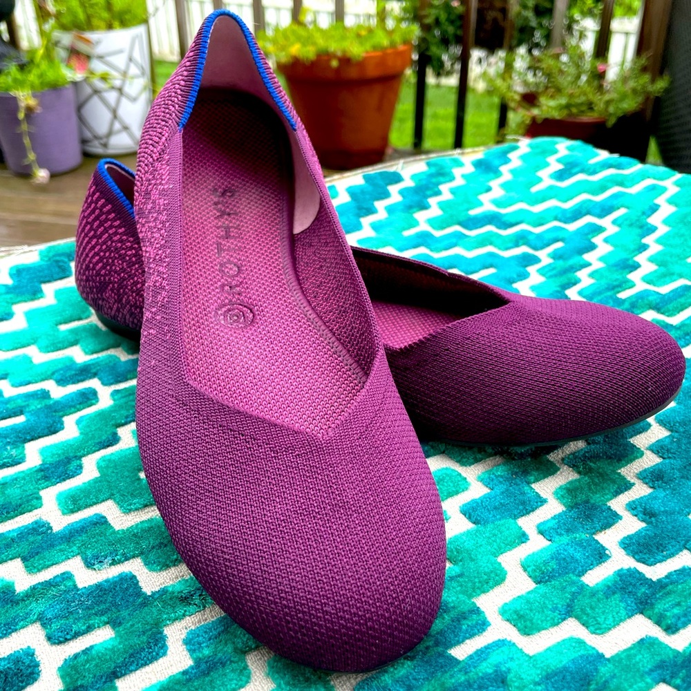 Rothy’s The Flat Fig Python Shoes size 9